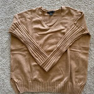 French Connection Women’s V-Neck Sweater - Camel